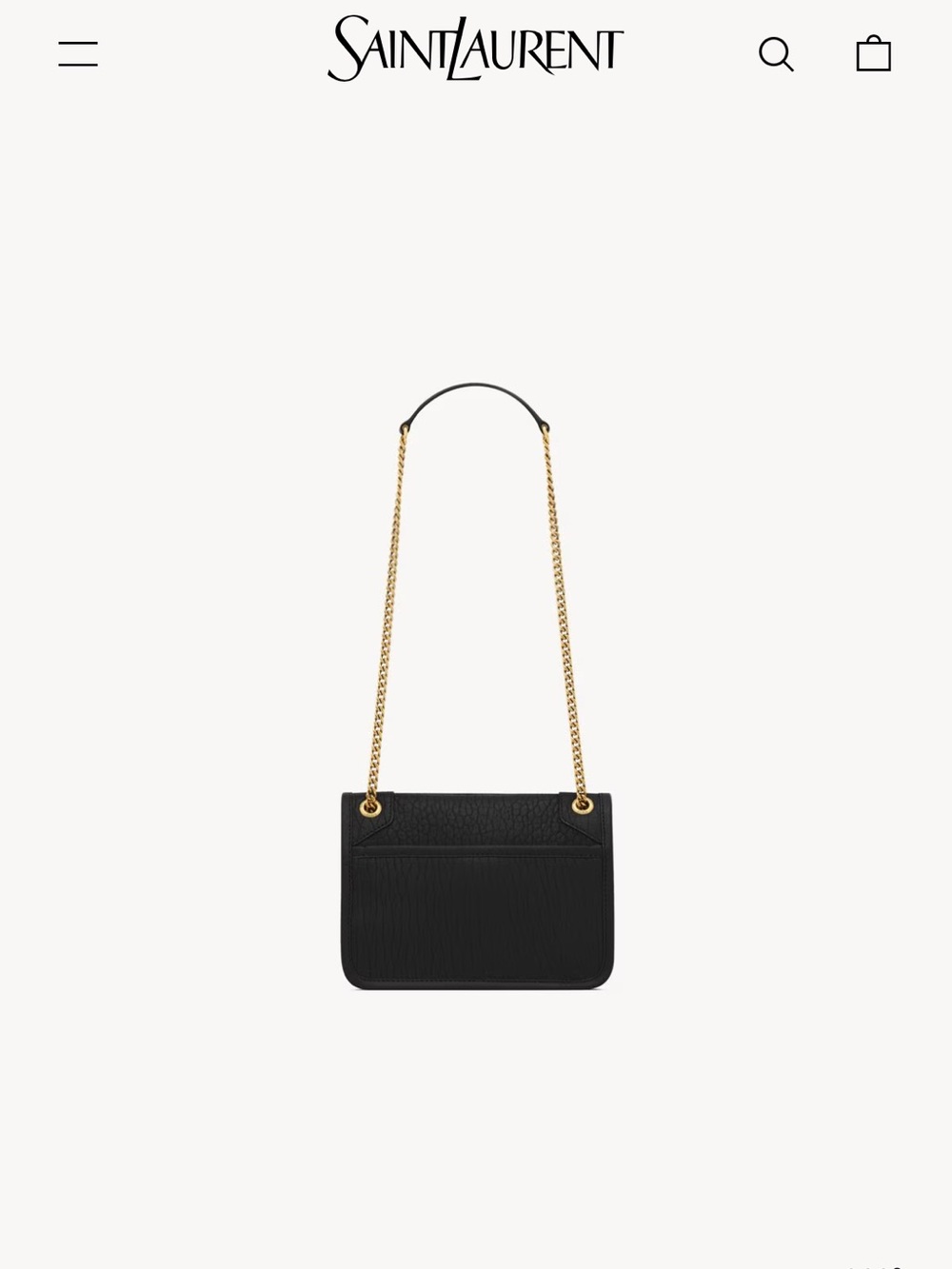 Saint Laurent Niki mini grained lambskin Leather Bag with Gold Chain - Picture 16 of 16
